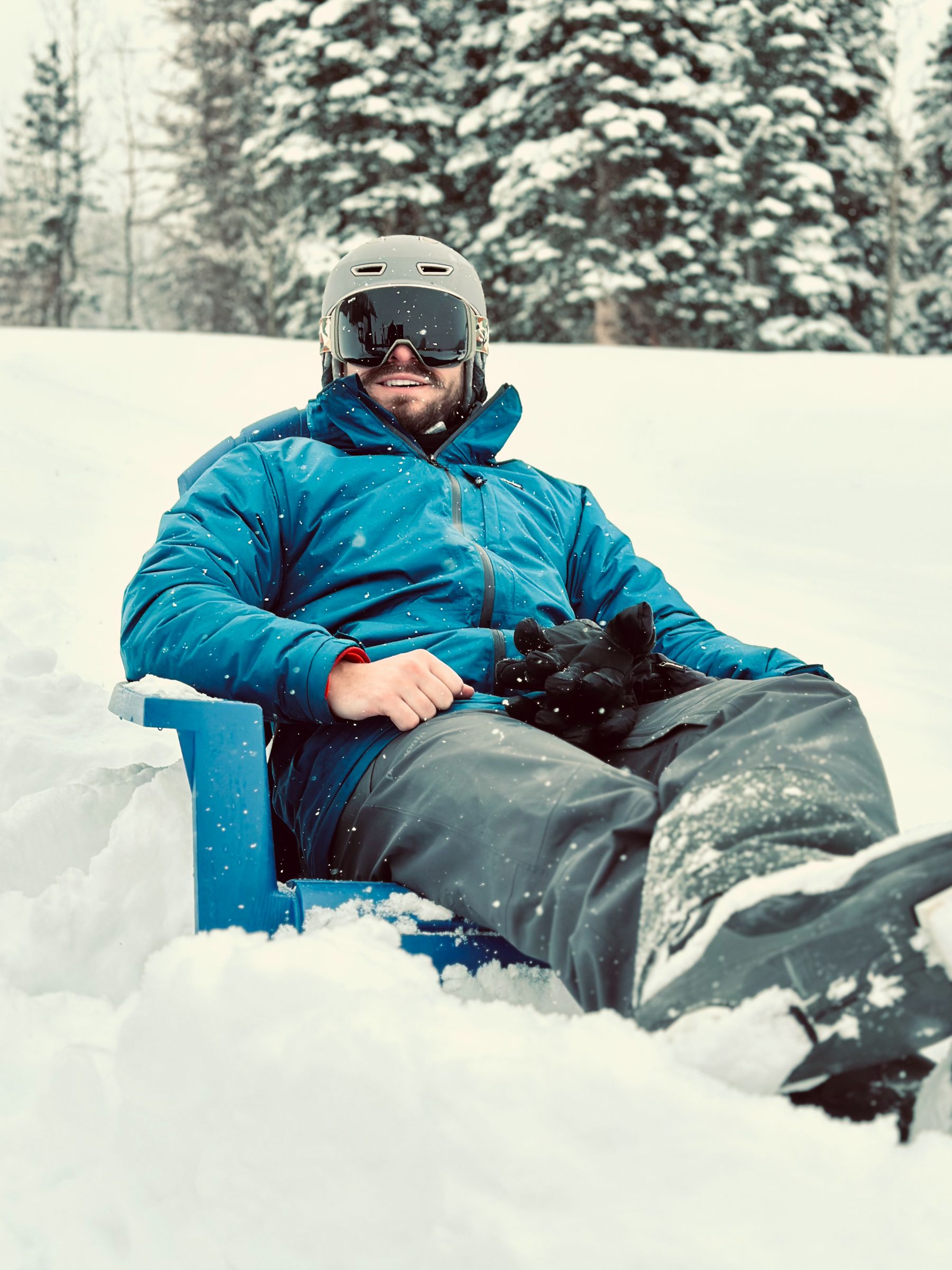 Seth in Snow Chair